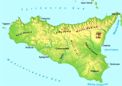 mapa sicilia